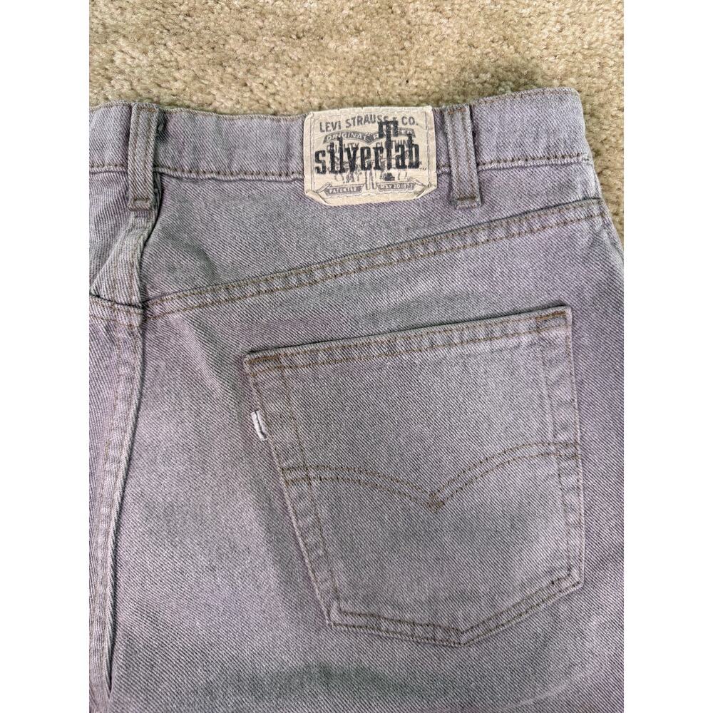 VTG 90s Levi’s SilverTab Baggy Fit Jeans Men’s 38x30 Gray USA Made 1994 E347 - Picture 9 of 14